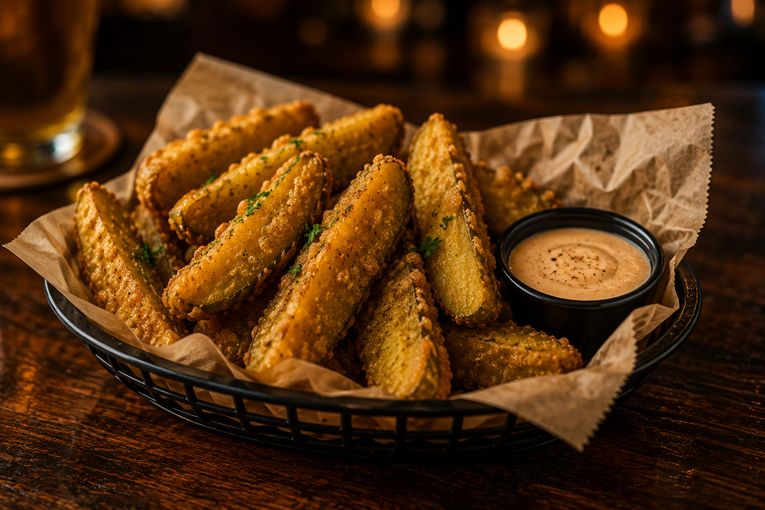 Deep fried pickles
