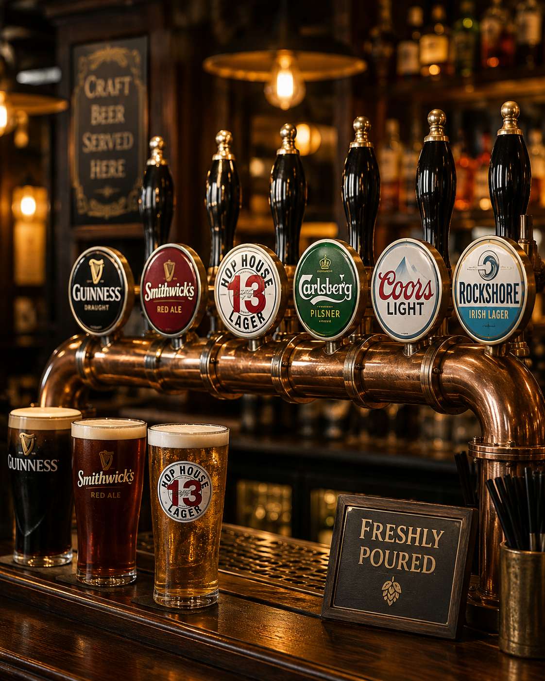 Cold pint of beer